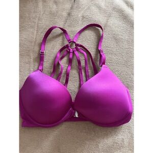 Victoria's Secret Women Bra 32D‎ Purple Very Sexy Push Up Underwired Strappy